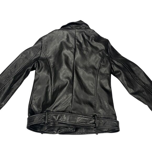 Elodie Nordstrom Womens Size XS Moto Jacket Black Faux Leather - Picture 12 of 16